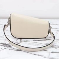 Gucci Women GG Gucci Horsebit 1955 Mini Shoulder Bag White Leather Flap Closure (10)