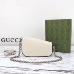 Gucci Women GG Gucci Horsebit 1955 Mini Shoulder Bag White Leather Flap Closure - Image 7