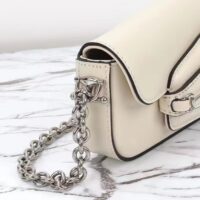 Gucci Women GG Gucci Horsebit 1955 Mini Shoulder Bag White Leather Flap Closure (10)