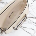 Gucci Women GG Gucci Horsebit 1955 Mini Shoulder Bag White Leather Flap Closure - Image 10