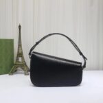 Gucci Women GG Gucci Horsebit 1955 Small Shoulder Bag Black Leather Flap Closure - Image 4