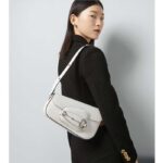 Gucci Women GG Gucci Horsebit 1955 Small Shoulder Bag White Leather Flap Closure - Image 11