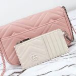 Gucci Women GG Marmont Mini Bag Light Pink Matelassé Chevron Leather Double G – Image 6