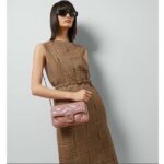 Gucci Women GG Marmont Mini Bag Pink Matelassé Chevron Leather Double G - Image 9