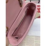 Gucci Women GG Marmont Mini Bag Pink Matelassé Chevron Leather Double G - Image 7