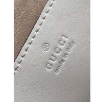Gucci Women GG Marmont Mini Shoulder Bag White Matelassé Chevron Leather Double G (3)