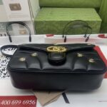 Gucci Women GG Marmont Small Shoulder Bag Black Double G Matelassé Chevron Leather - Image 5