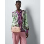 Gucci Women GG Marmont Small Shoulder Bag Light Pink Matelassé Chevron Leather Double G - Image 12