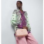 Gucci Women GG Marmont Small Shoulder Bag Light Pink Matelassé Chevron Leather Double G - Image 11