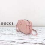 Gucci Women GG Marmont Small Shoulder Bag Light Pink Matelassé Chevron Leather Double G - Image 8