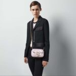 Gucci Women GG Marmont Super Mini Bag Pink Iridescent Matelassé Chevron Leather – Image 11