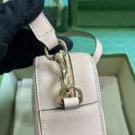 Gucci Women GG Matelassé Small Bag Rose Beige Leather Double G Zip Closure - Image 6