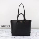 Gucci Women GG Ophidia Mini Tote Bag Black Leather Double G - immagine 2