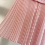 Gucci Women GG Silk Tweed Layered Skirt Pink Fitted Waistband Front Split Style ‎760862 ZAPUO 5642 - Image 5