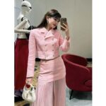 Gucci Women GG Cropped Tweed Jacket Sequins Pink Lined Square Notch Collar Style ‎771480 ZAPKK 5901 - immagine 10
