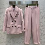 Gucci Women GG Wool Pant Gucci Horsebot Label Unlined Belt Loops Four Pleats - immagine 2