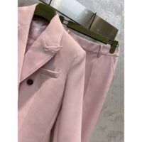 Gucci Women GG Wool Jacket Point Revers Double-Breasted Breast Pocket Rear Vent (9)