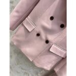 Gucci Women GG Wool Jacket Point Revers Double-Breasted Breast Pocket Rear Vent - Image 4