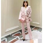 Gucci Women GG Wool Pant Gucci Horsebot Label Unlined Belt Loops Four Pleats - immagine 9