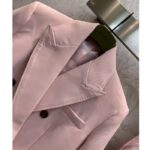 Gucci Women GG Wool Jacket Point Revers Double-Breasted Breast Pocket Rear Vent - Image 5