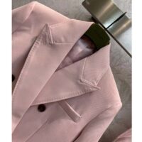Gucci Women GG Wool Jacket Point Revers Double-Breasted Breast Pocket Rear Vent (9)
