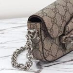 Gucci Women Gucci Horsebit 1955 Mini Shoulder Bag Beige Ebony GG Supreme Canvas - Bild 10