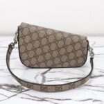 Gucci Women Gucci Horsebit 1955 Mini Shoulder Bag Beige Ebony GG Supreme Canvas - Bild 4