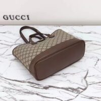 Gucci Women Ophidia GG Mini Tote Bag Beige Ebony GG Supreme Canvas Double G (8)