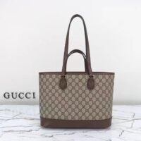 Gucci Women Ophidia GG Mini Tote Bag Beige Ebony GG Supreme Canvas Double G (8)