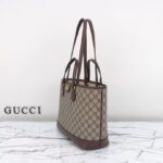 Gucci Women Ophidia GG Mini Tote Bag Beige Ebony GG Supreme Canvas Double G - Image 5