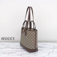 Gucci Women Ophidia GG Mini Tote Bag Beige Ebony GG Supreme Canvas Double G (8)