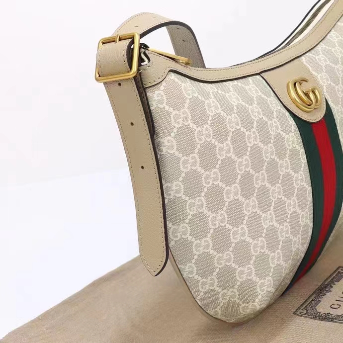 Gucci Women Ophidia GG Small Crossbody Bag Beige White GG Supreme Canvas Double G Style ‎598125 UULAT 9682 (1)