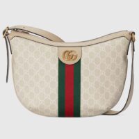 Gucci Women Ophidia GG Small Crossbody Bag Beige White GG Supreme Canvas Double G Style ‎598125 UULAT 9682 (5)