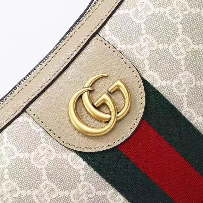 Gucci Women Ophidia GG Small Crossbody Bag Beige White GG Supreme Canvas Double G Style ‎598125 UULAT 9682 (6)