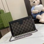 Gucci Women Ophidia GG Small Shoulder Bag Black Grey GG Denim Double G – Bild 3