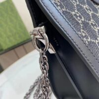 Gucci Women Ophidia GG Small Shoulder Bag Black Grey GG Denim Double G (5)