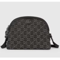 Gucci Women Ophidia GG Small Shoulder Bag Double G Black Grey GG Denim Style ‎499621 FAC2F 8450 (1)