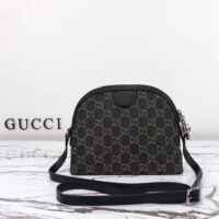 Gucci Women Ophidia GG Small Shoulder Bag Double G Black Grey GG Denim Style ‎499621 FAC2F 8450 (1)