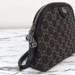 Gucci Women Ophidia GG Small Shoulder Bag Double G Black Grey GG Denim Style ‎499621 FAC2F 8450 - Image 7