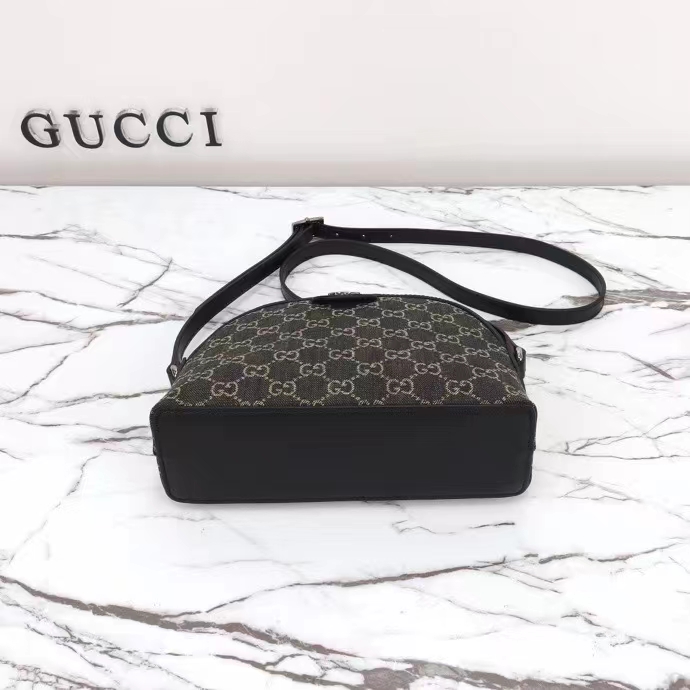 Gucci Women Ophidia GG Small Shoulder Bag Double G Black Grey GG Denim Style ‎499621 FAC2F 8450 (5)