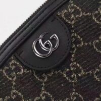 Gucci Women Ophidia GG Small Shoulder Bag Double G Black Grey GG Denim Style ‎499621 FAC2F 8450 (1)