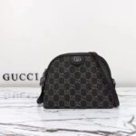 Gucci Women Ophidia GG Small Shoulder Bag Double G Black Grey GG Denim Style ‎499621 FAC2F 8450 - Image 2
