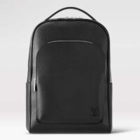 Louis Vuitton LV Unisex Avenue Backpack Black Taiga Cowhide Leather Zip Closure (2)