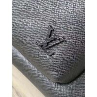 Louis Vuitton LV Unisex Avenue Backpack Black Taiga Cowhide Leather Zip Closure (2)