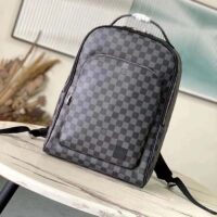 Louis Vuitton LV Unisex Avenue Backpack Damier Graphite Coated Canvas Cowhide-Leather (4)