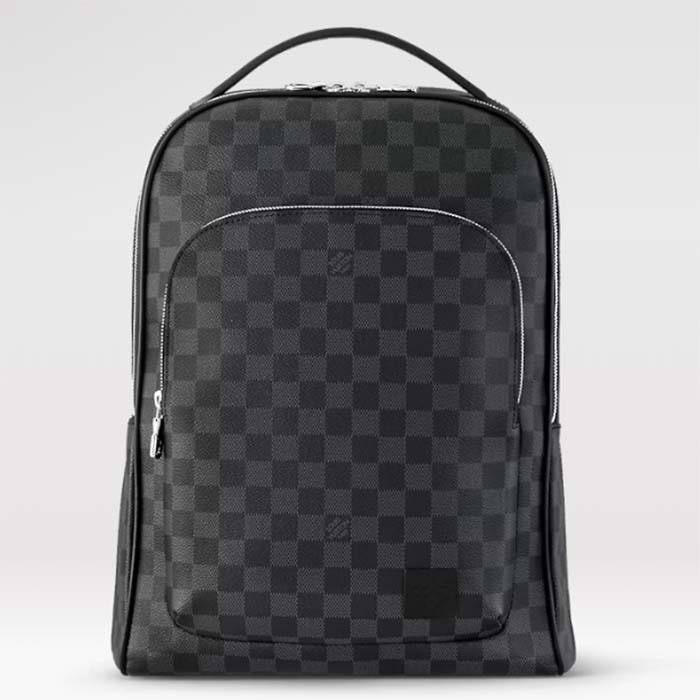 Louis Vuitton LV Unisex Avenue Backpack Damier Graphite Coated Canvas Cowhide-Leather