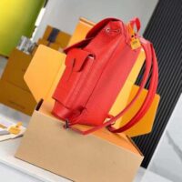 Louis Vuitton LV Unisex Christopher MM Backpack Vermillion Red Epi XL Grained Leather Cowhide (4)