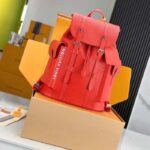 Louis Vuitton LV Unisex Christopher MM Backpack Vermillion Red Epi XL Grained Leather Cowhide - immagine 2