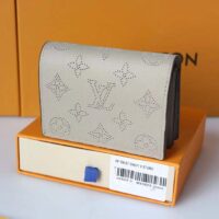 Louis Vuitton LV Unisex Cléa Wallet Galet Grey Mahina Perforated Calf Leather (4)