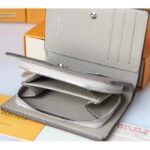 Louis Vuitton LV Unisex Cléa Wallet Galet Grey Mahina Perforated Calf Leather - Imagen 9